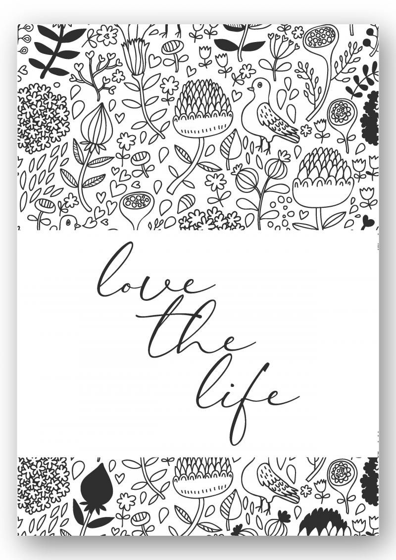 Wandbild "love the life"